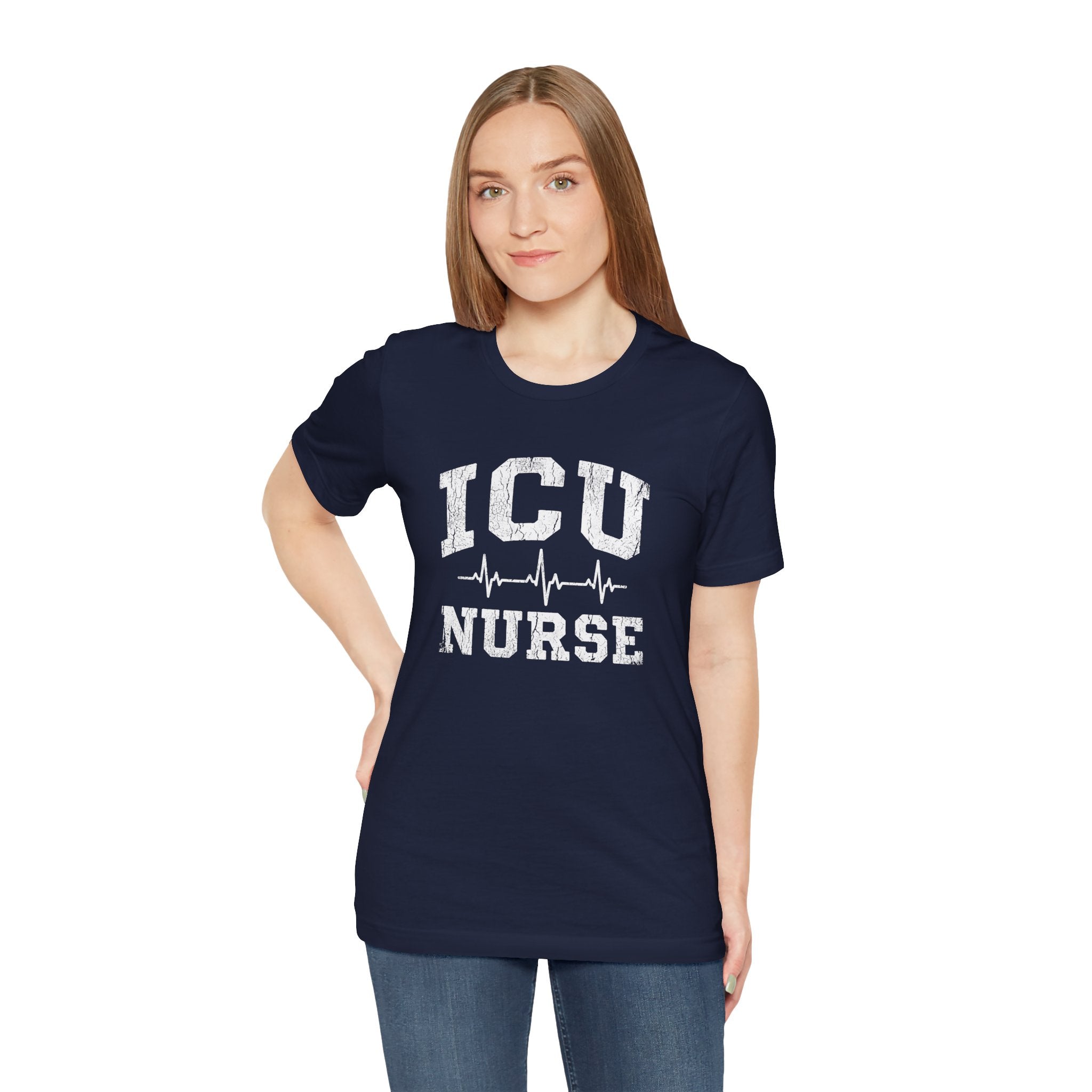 ICU Nurse | Varsity Heartbeat T-Shirt