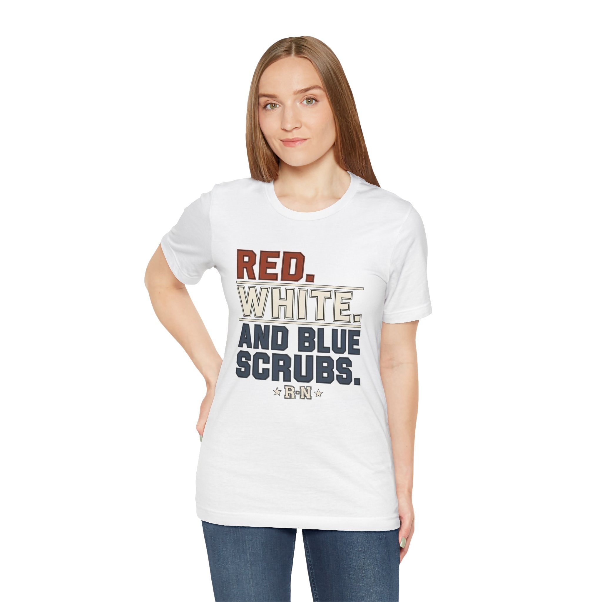 Red. White. And Blue Scrubs. Tee