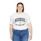 Nurse Est. Every Shift | Vintage Varsity Nurse T-Shirt
