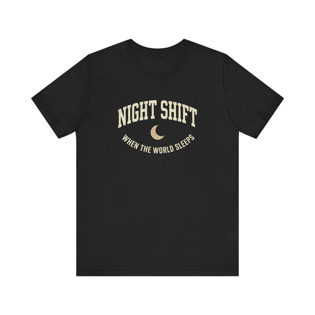 Night Shift When the World Sleeps | Varsity Nurse T-Shirt