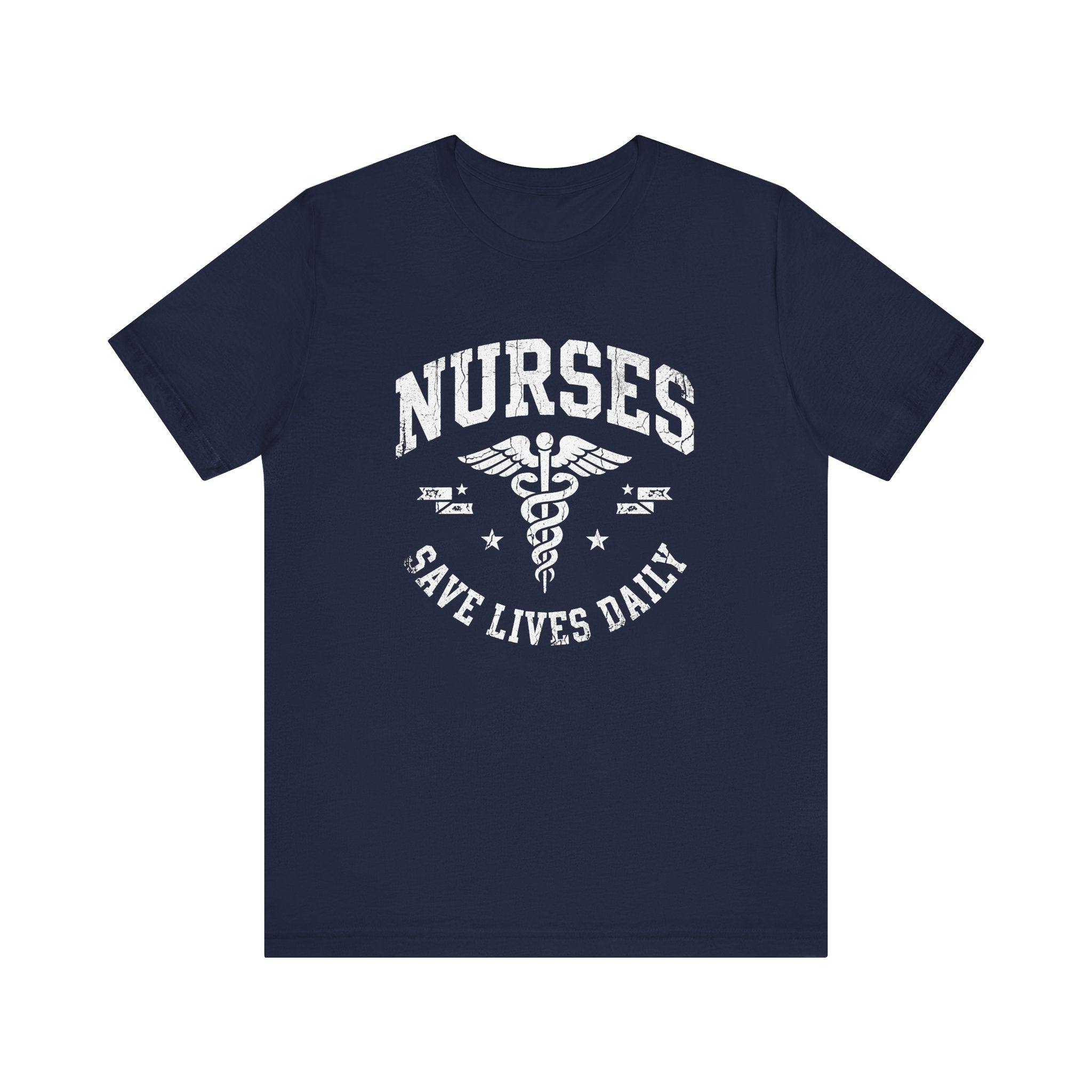 NURSES Save Lives Daily | Vintage Varsity Nurse T-Shirt