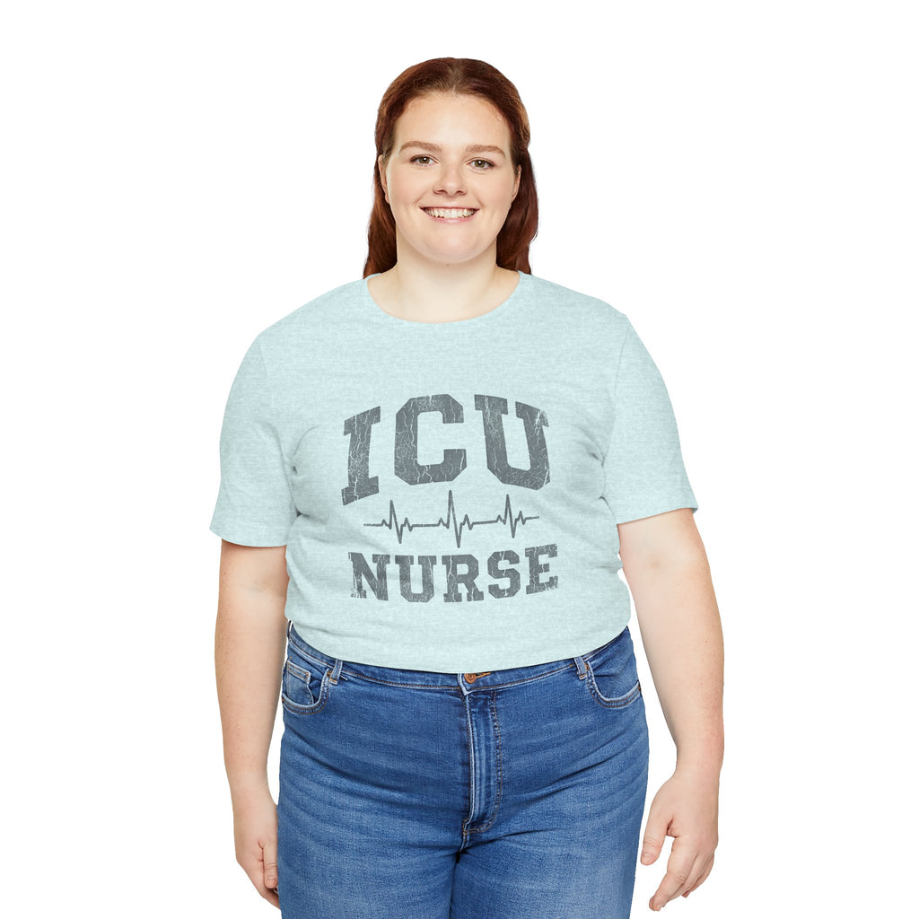 ICU Nurse | Varsity Heartbeat T-Shirt