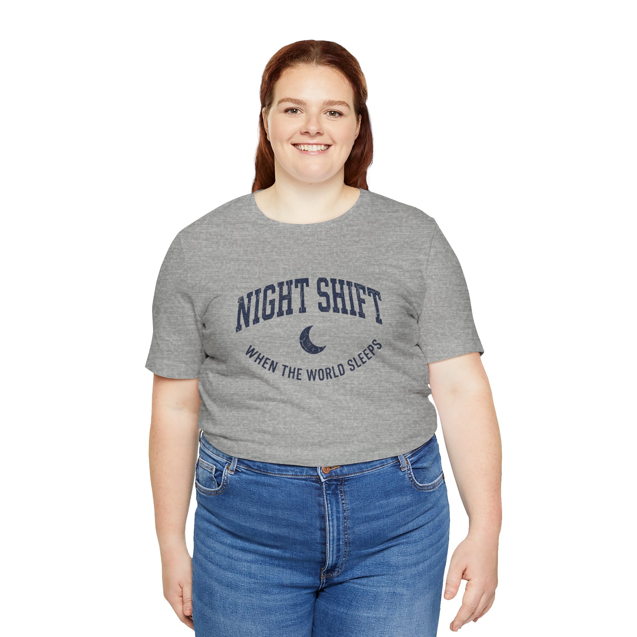 Night Shift When the World Sleeps | Varsity Nurse T-Shirt