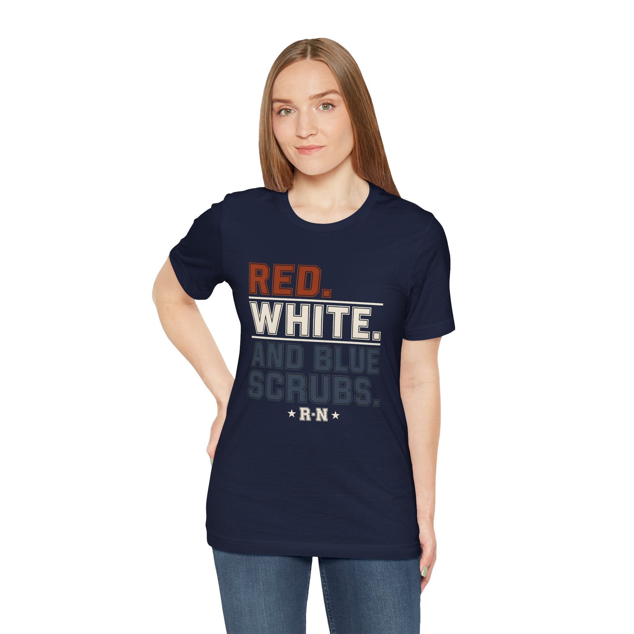 Red. White. And Blue Scrubs. Tee