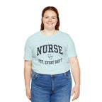 Nurse Est. Every Shift | Vintage Varsity Nurse T-Shirt