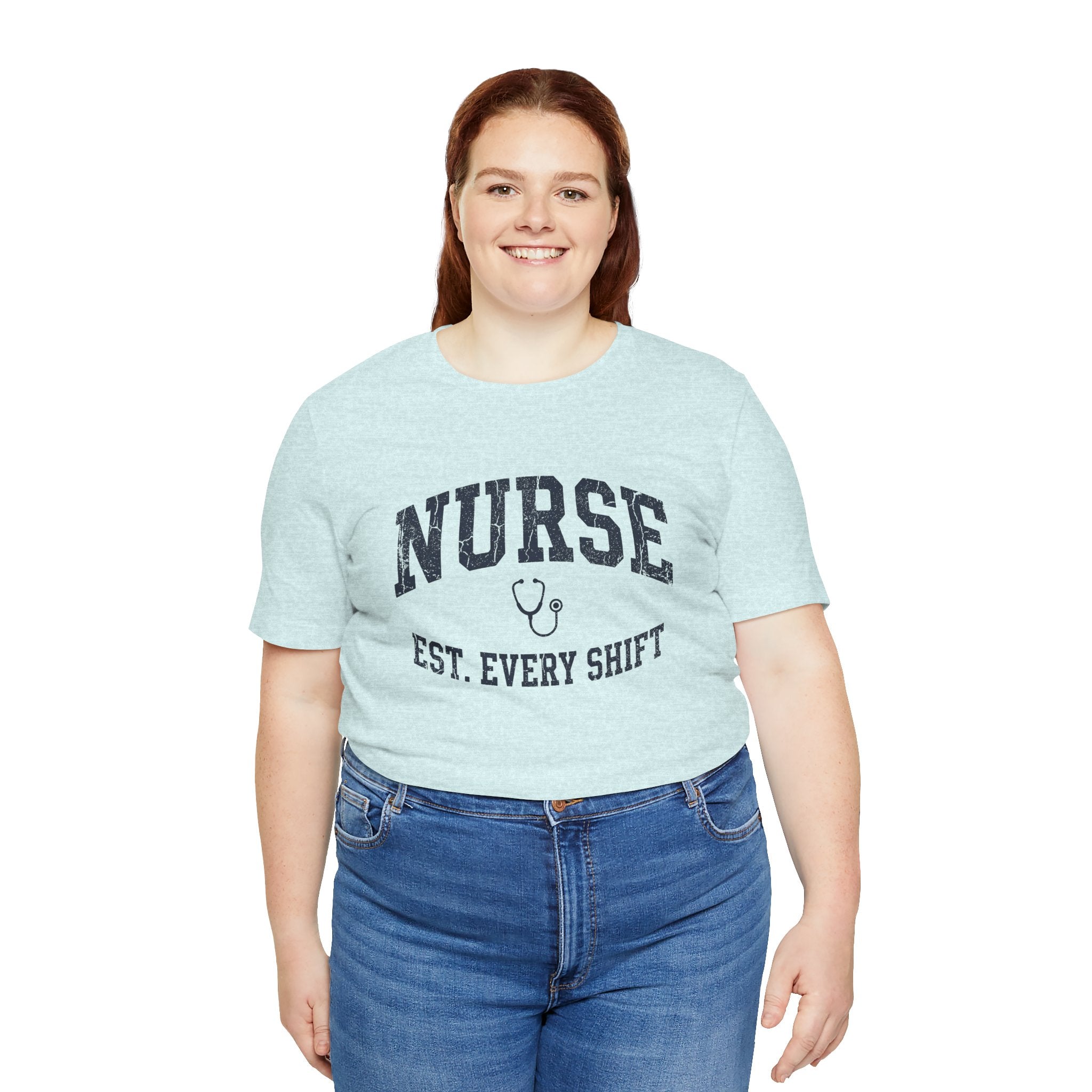 Nurse Est. Every Shift | Vintage Varsity Nurse T-Shirt