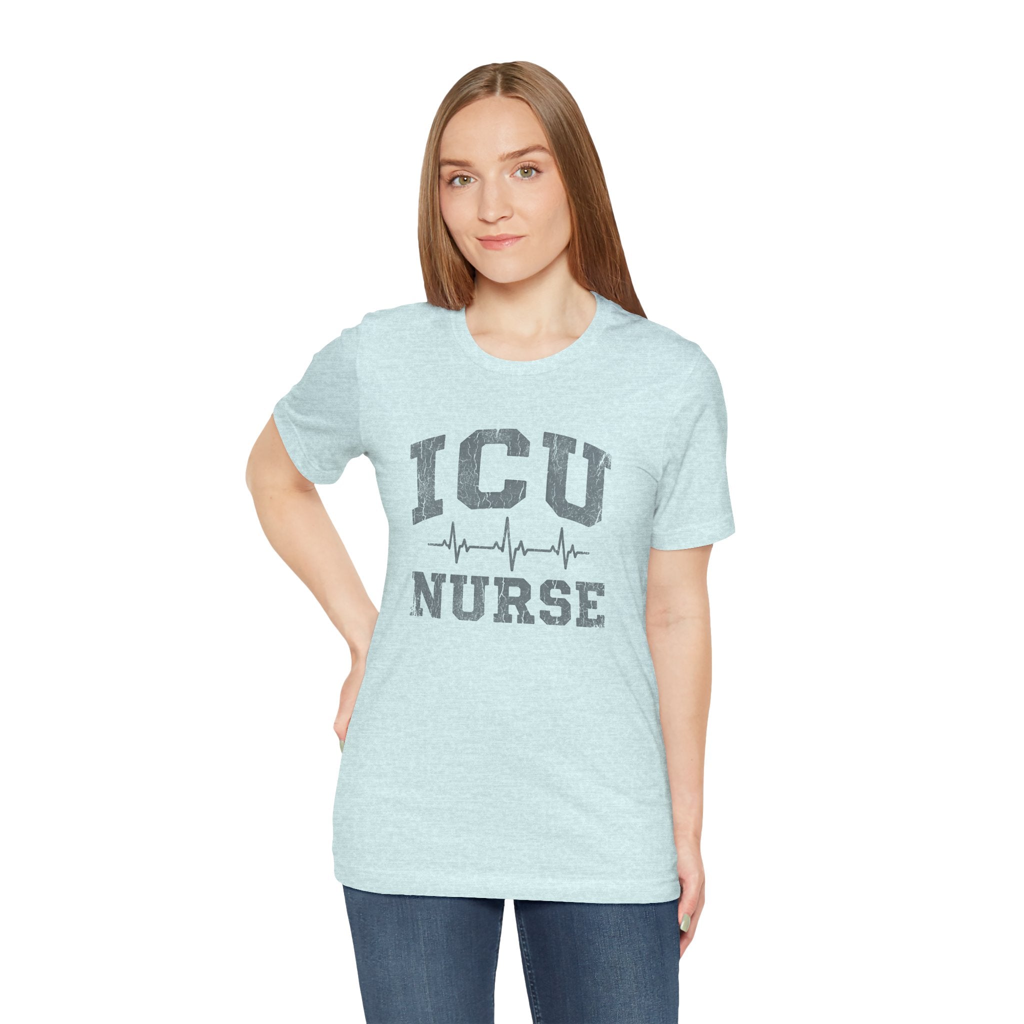 ICU Nurse | Varsity Heartbeat T-Shirt