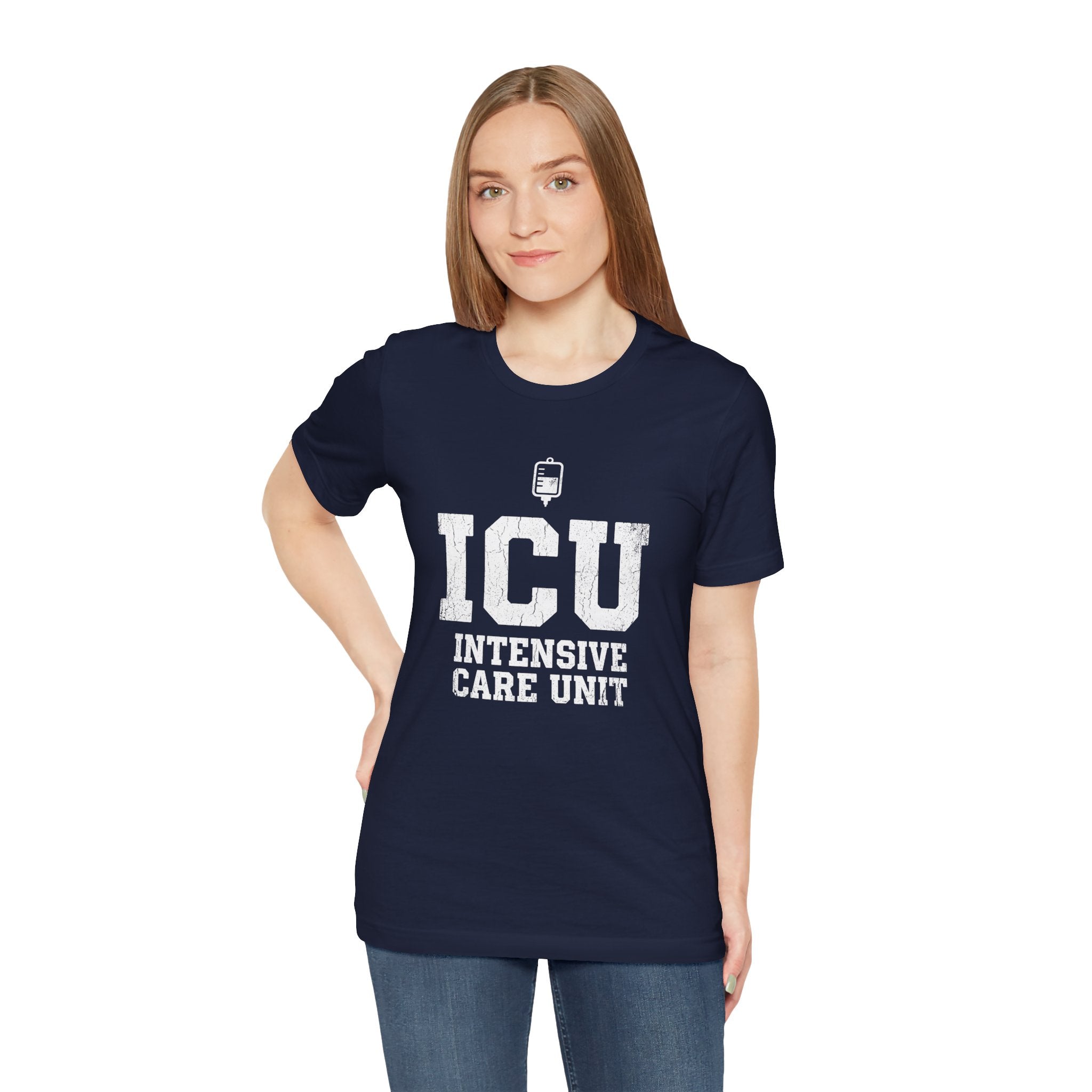ICU Intensive Care Unit | Varsity Block Nurse T-Shirt