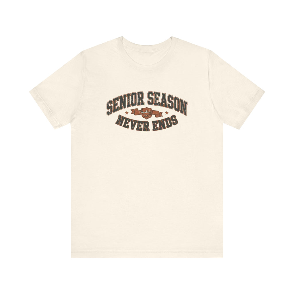 Senior Season Never Ends | Varsity Nurse T-Shirt
