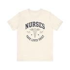 NURSES Save Lives Daily | Vintage Varsity Nurse T-Shirt