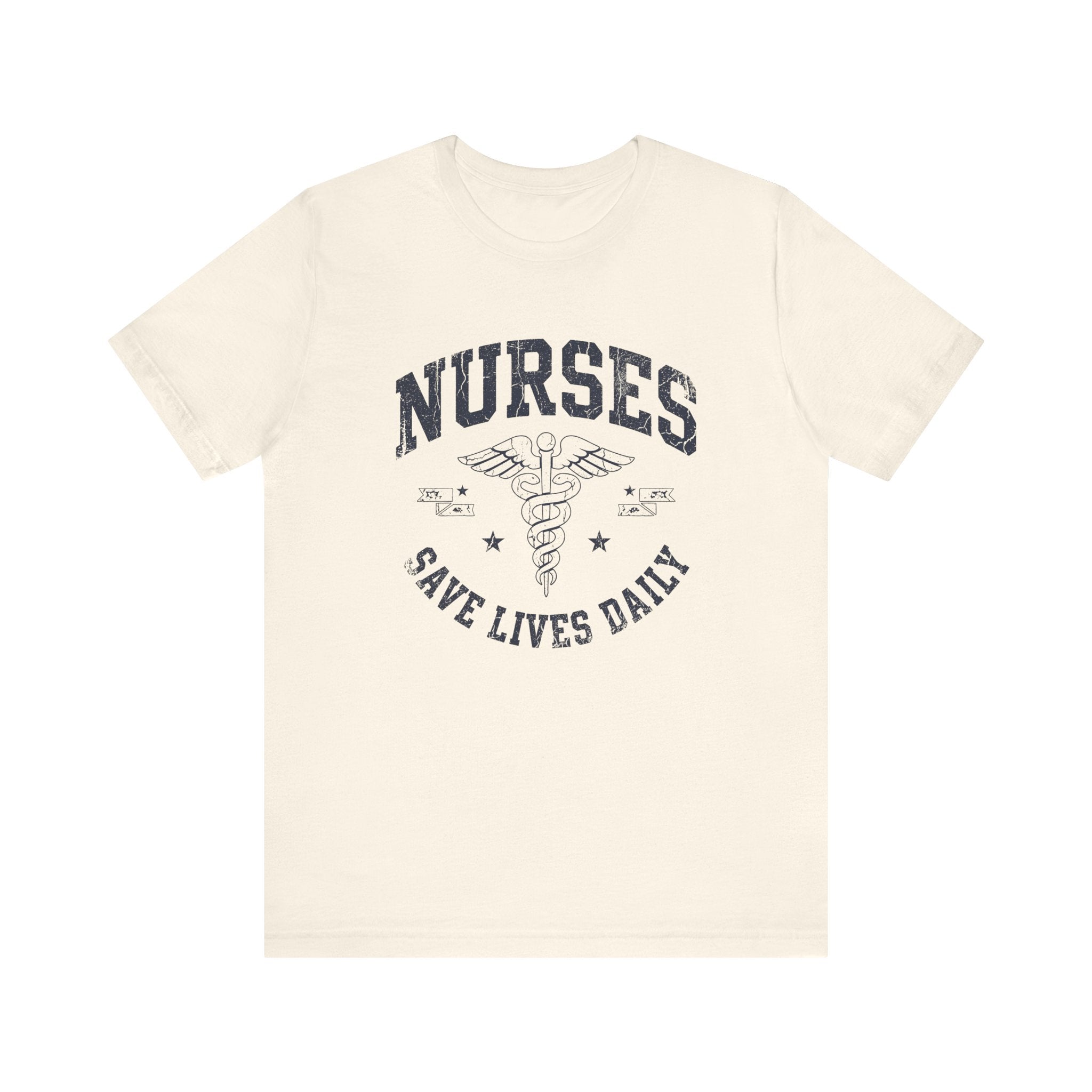 NURSES Save Lives Daily | Vintage Varsity Nurse T-Shirt