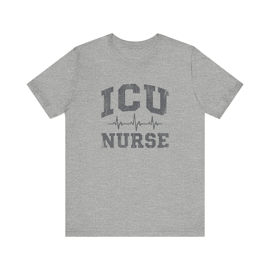 ICU Nurse | Varsity Heartbeat T-Shirt