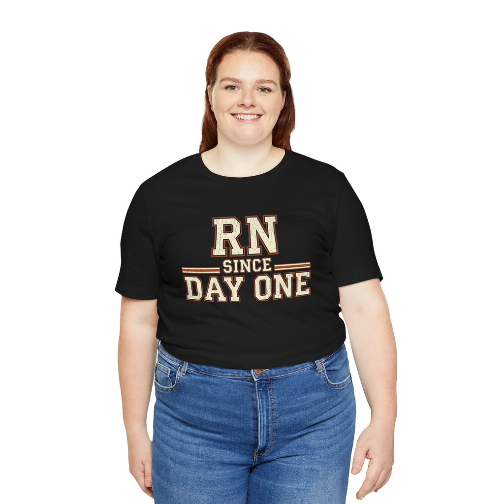 RN Since Day One | Varsity Nurse T-Shirt