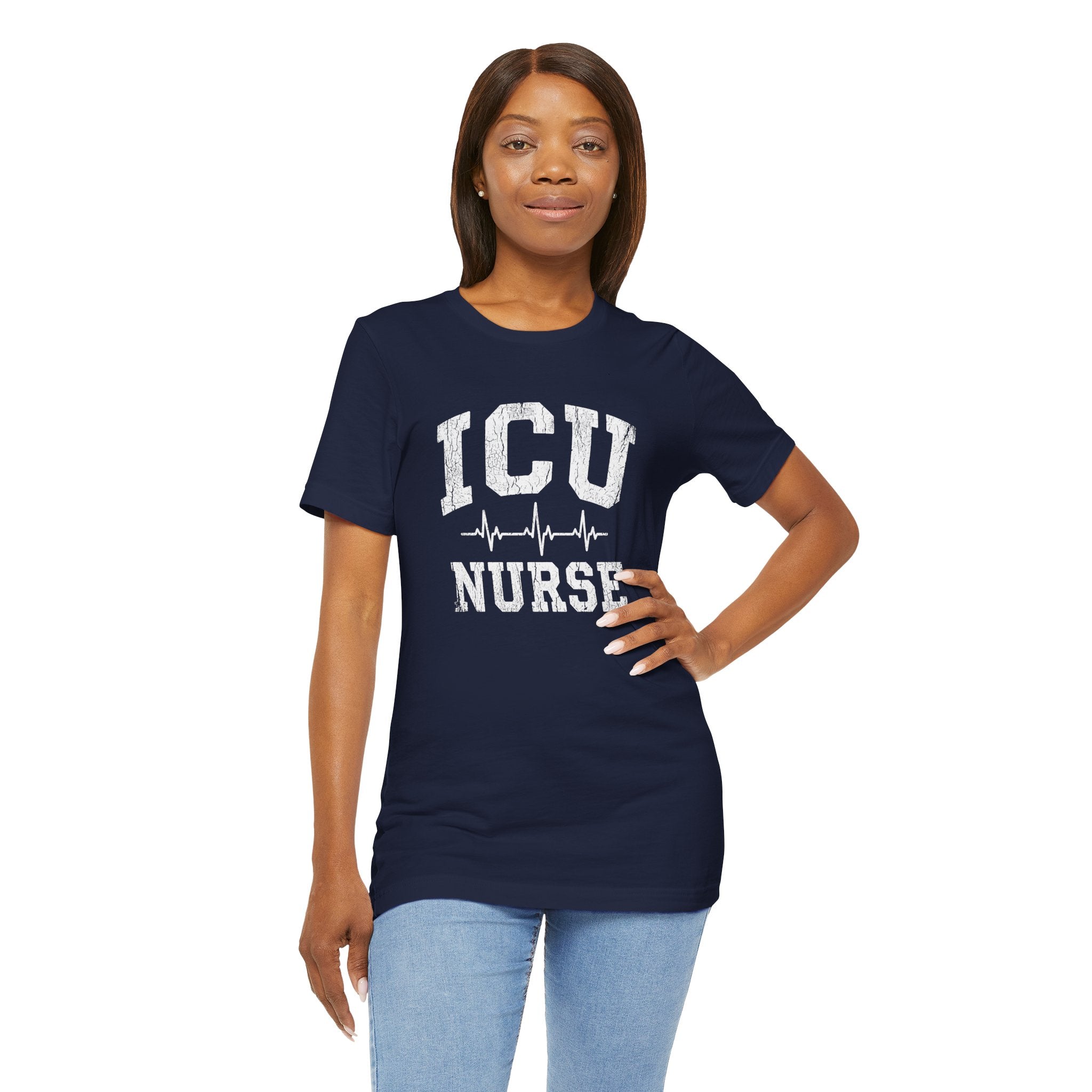 ICU Nurse | Varsity Heartbeat T-Shirt