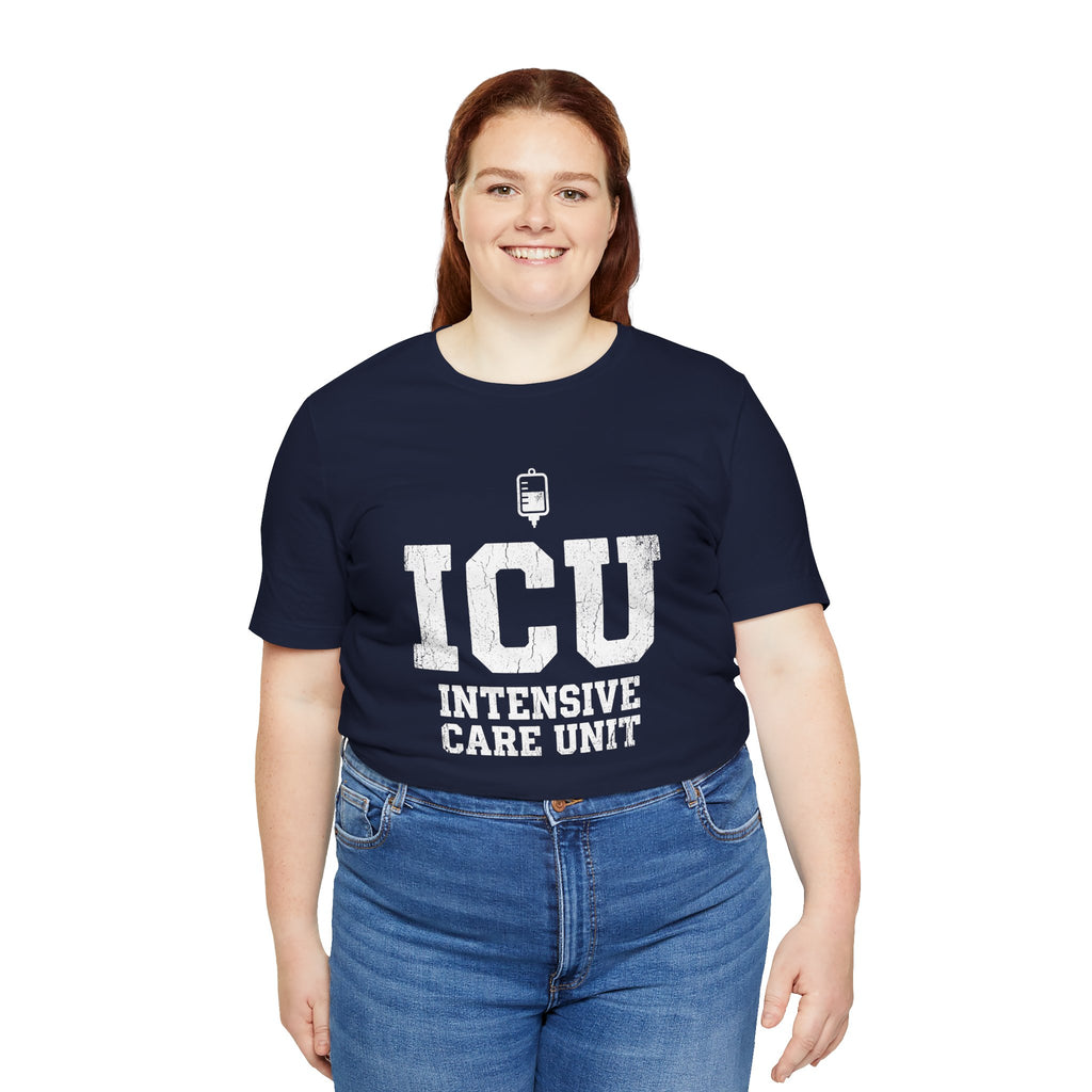 ICU Intensive Care Unit | Varsity Block Nurse T-Shirt