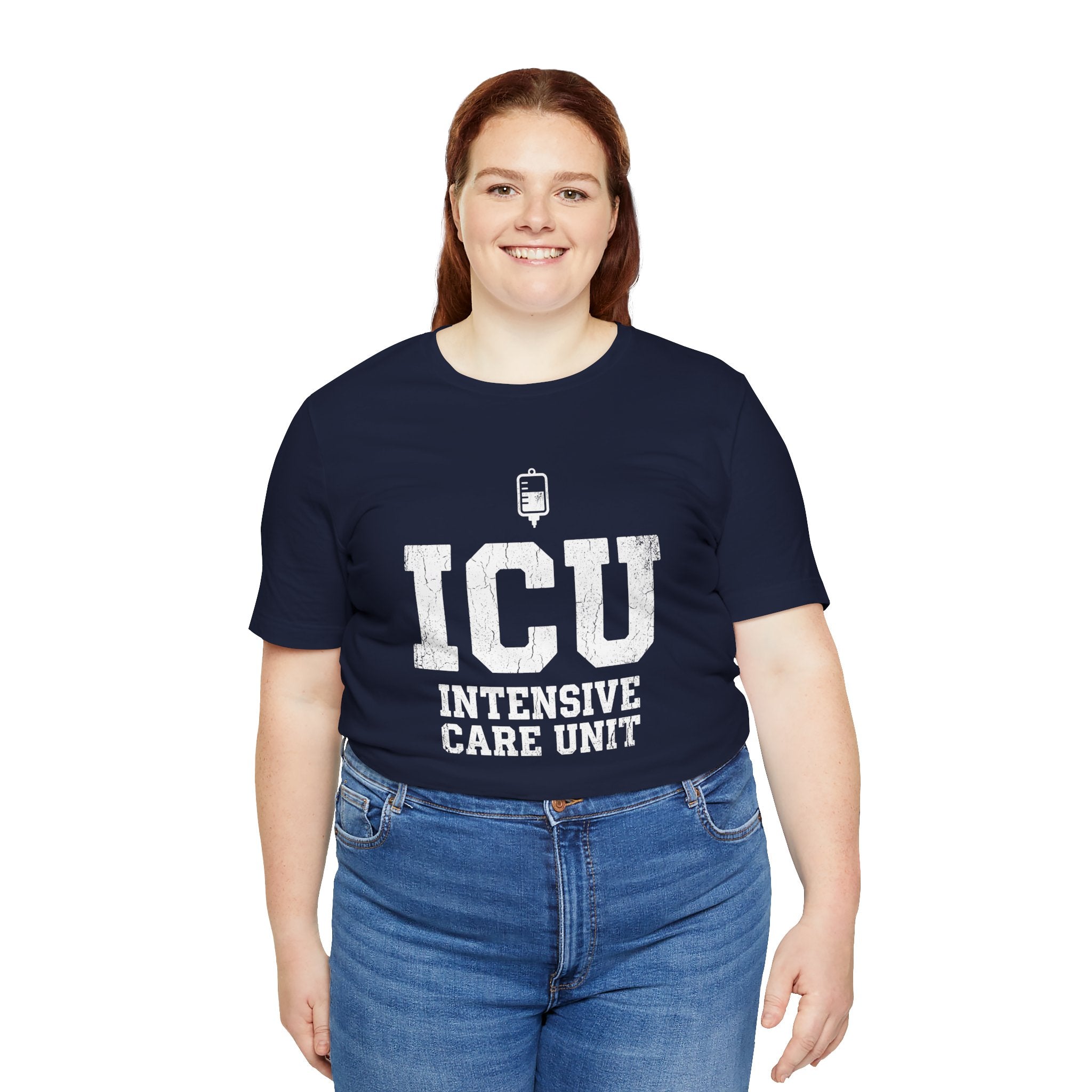 ICU Intensive Care Unit | Varsity Block Nurse T-Shirt