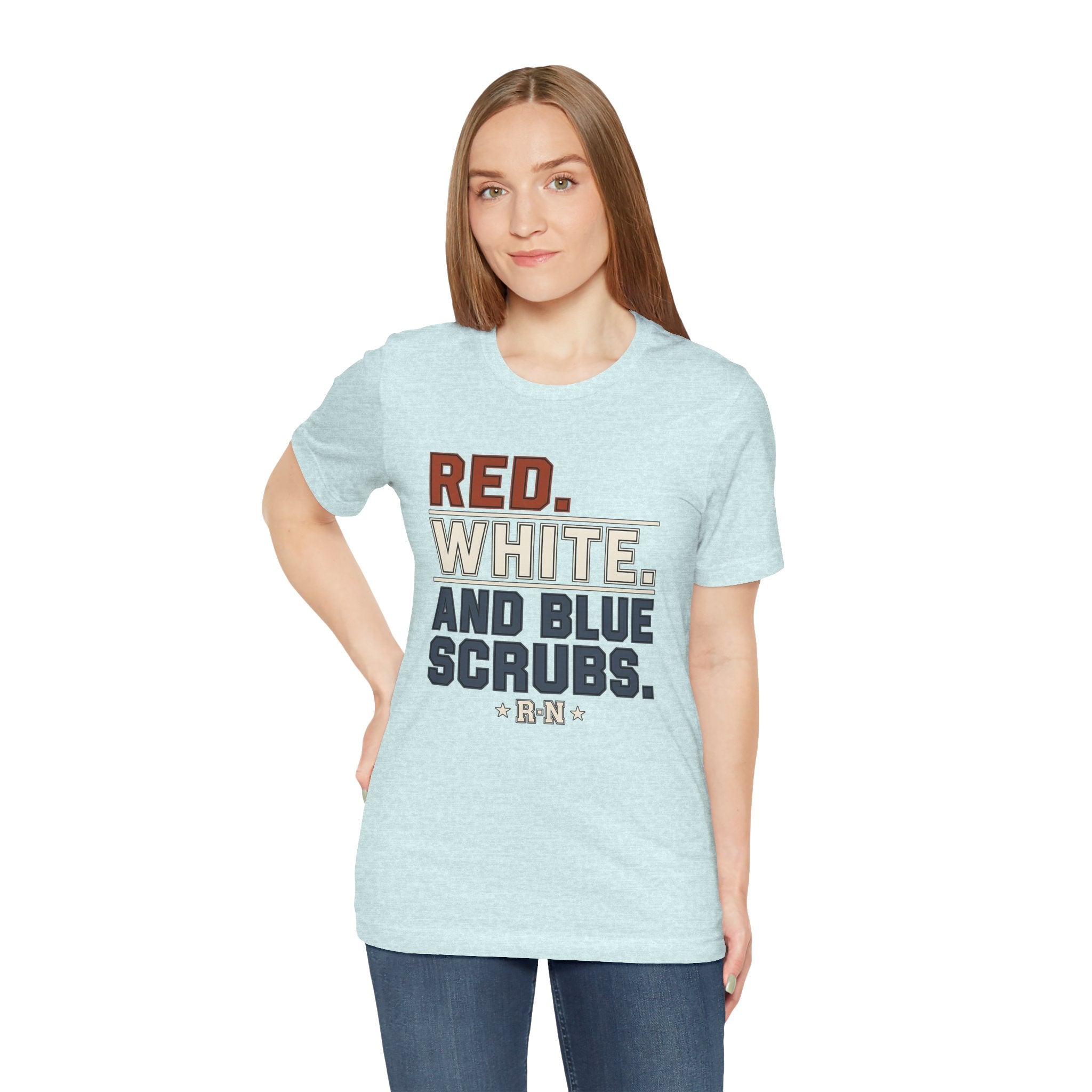 Red. White. And Blue Scrubs. Tee