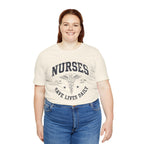 NURSES Save Lives Daily | Vintage Varsity Nurse T-Shirt
