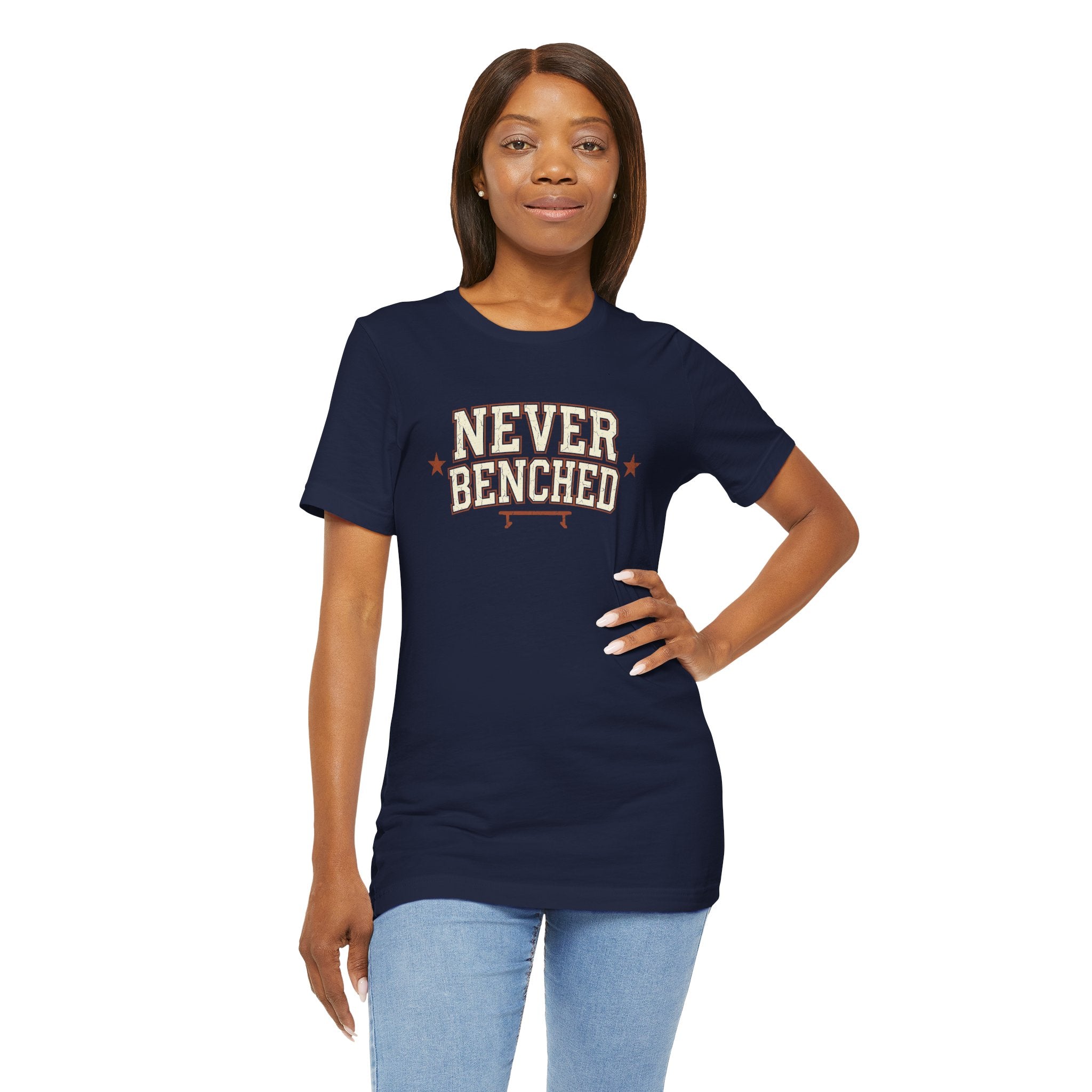Never Benched | Varsity Nurse T-Shirt