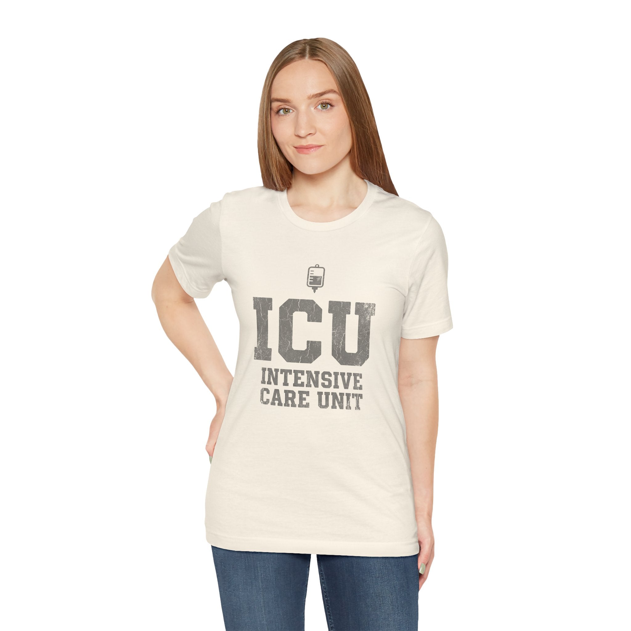 ICU Intensive Care Unit | Varsity Block Nurse T-Shirt