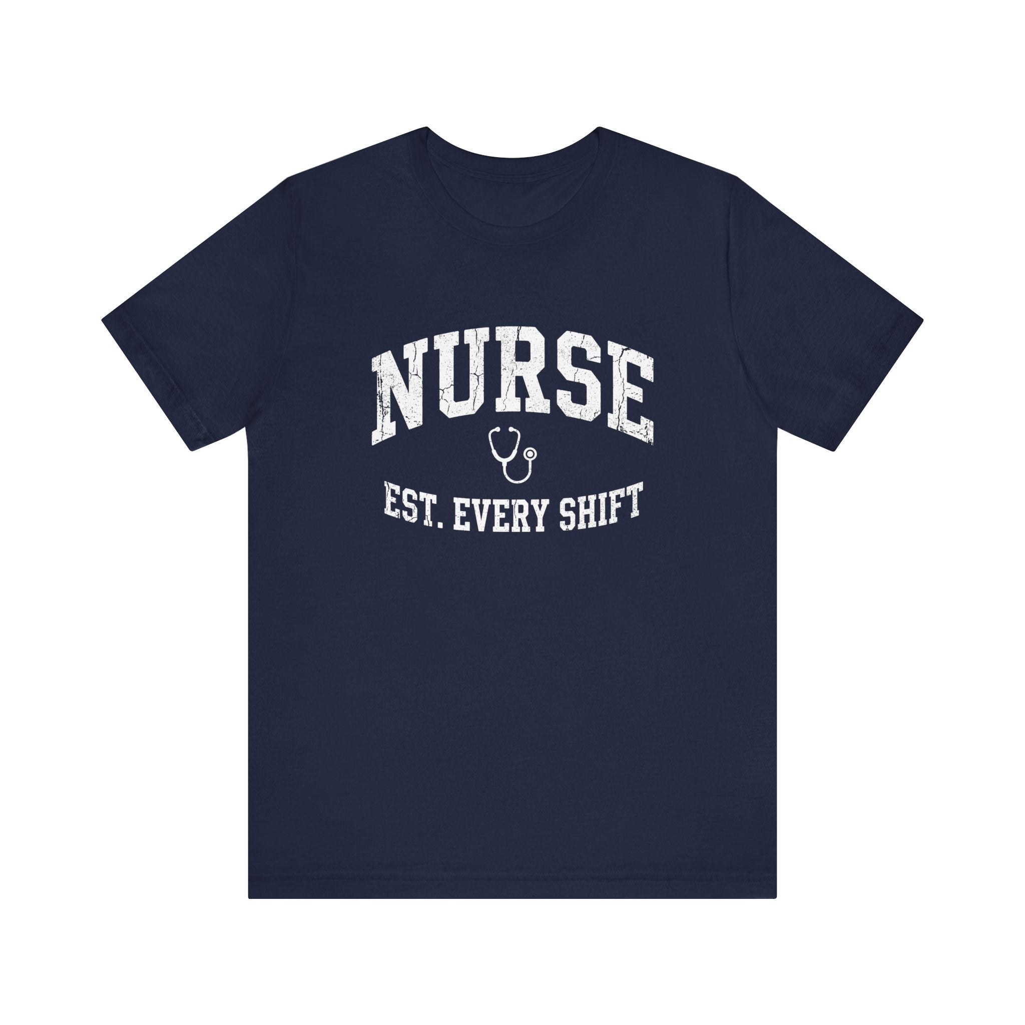Nurse Est. Every Shift | Vintage Varsity Nurse T-Shirt