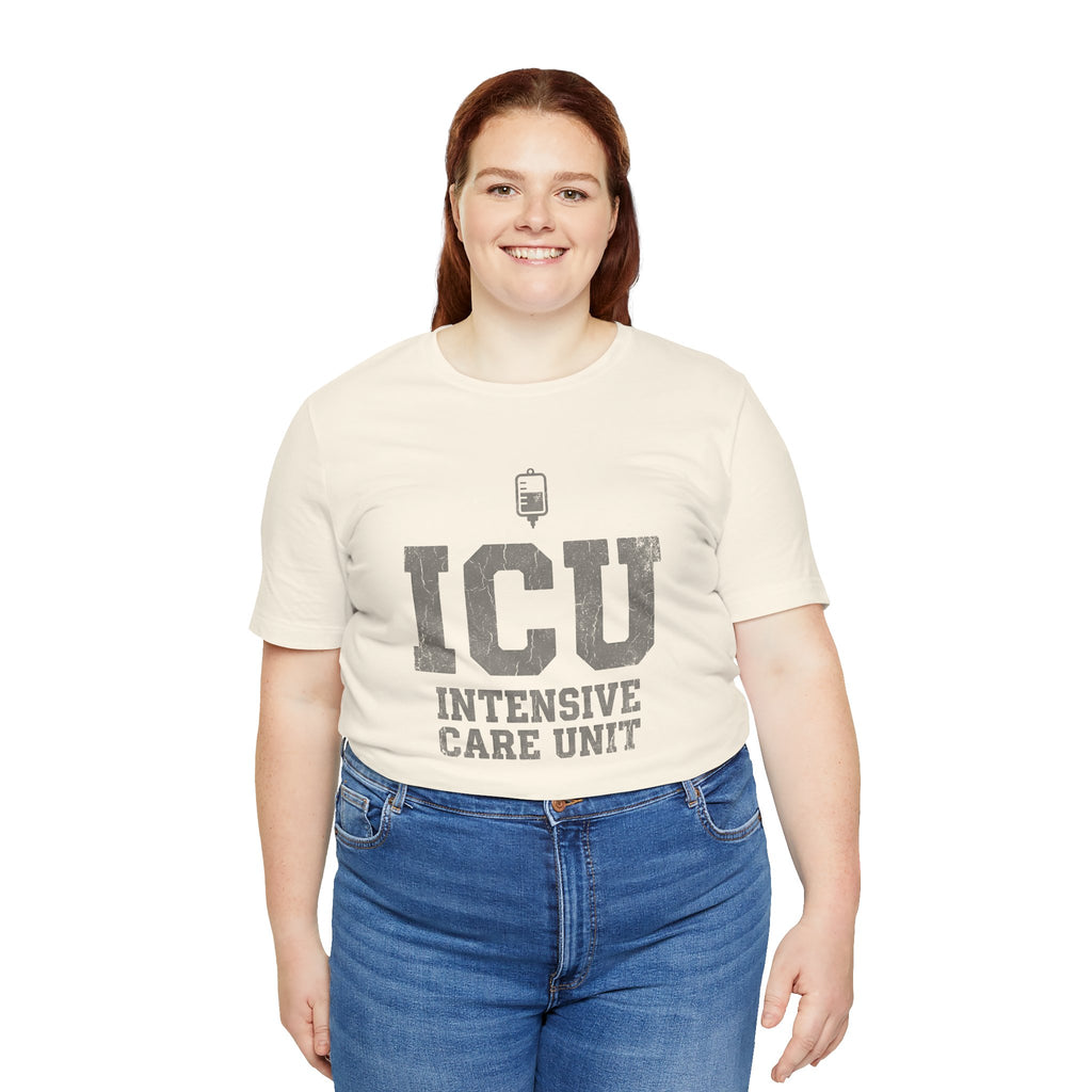 ICU Intensive Care Unit | Varsity Block Nurse T-Shirt