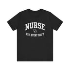 Nurse Est. Every Shift | Vintage Varsity Nurse T-Shirt
