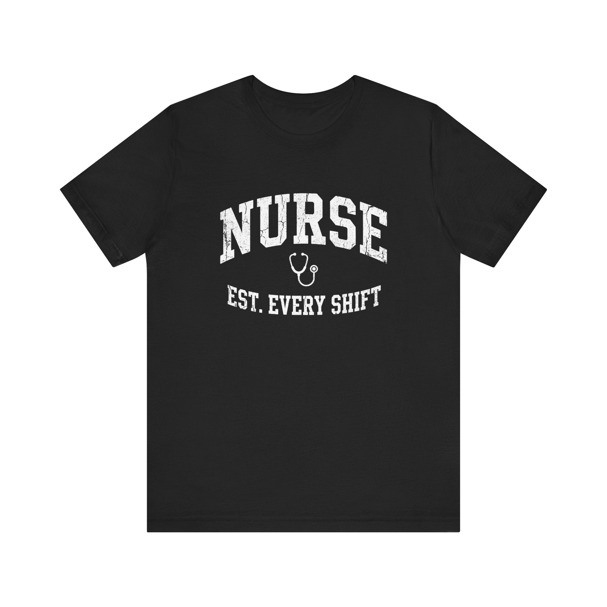 Nurse Est. Every Shift | Vintage Varsity Nurse T-Shirt