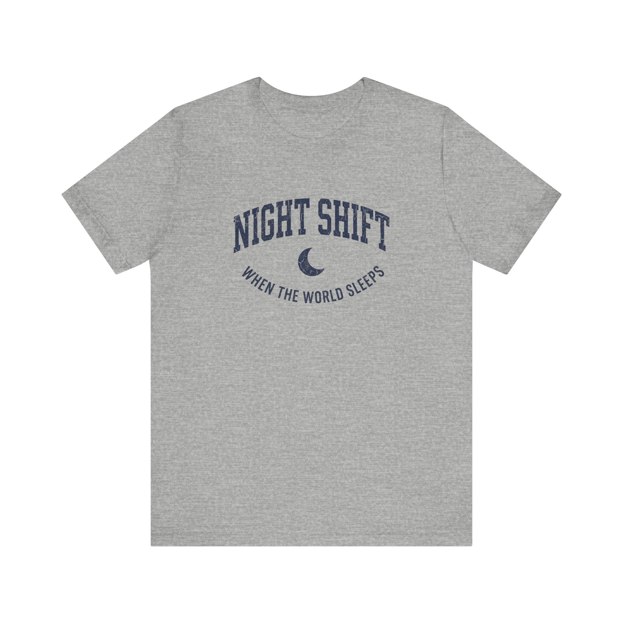 Night Shift When the World Sleeps | Varsity Nurse T-Shirt