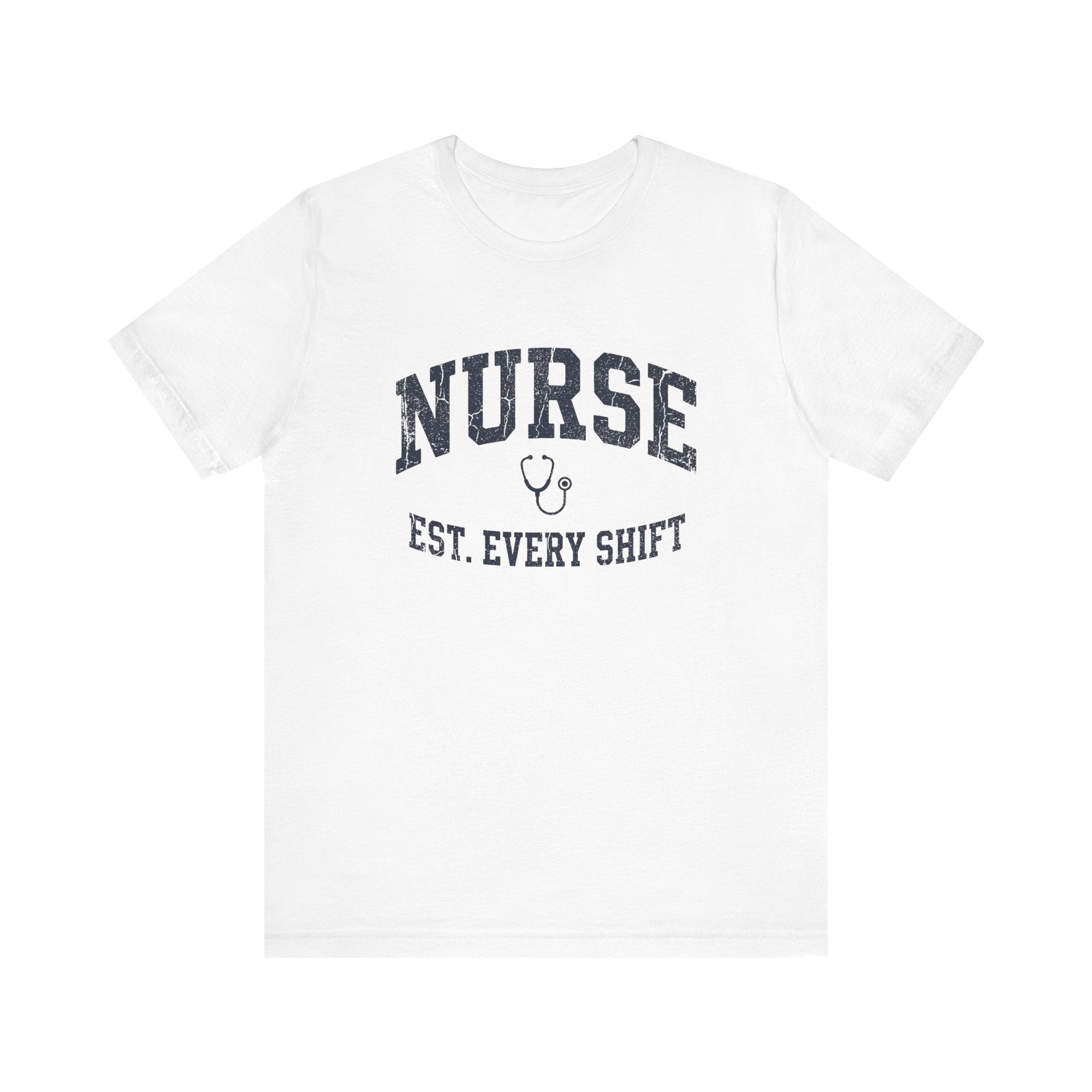Nurse Est. Every Shift | Vintage Varsity Nurse T-Shirt