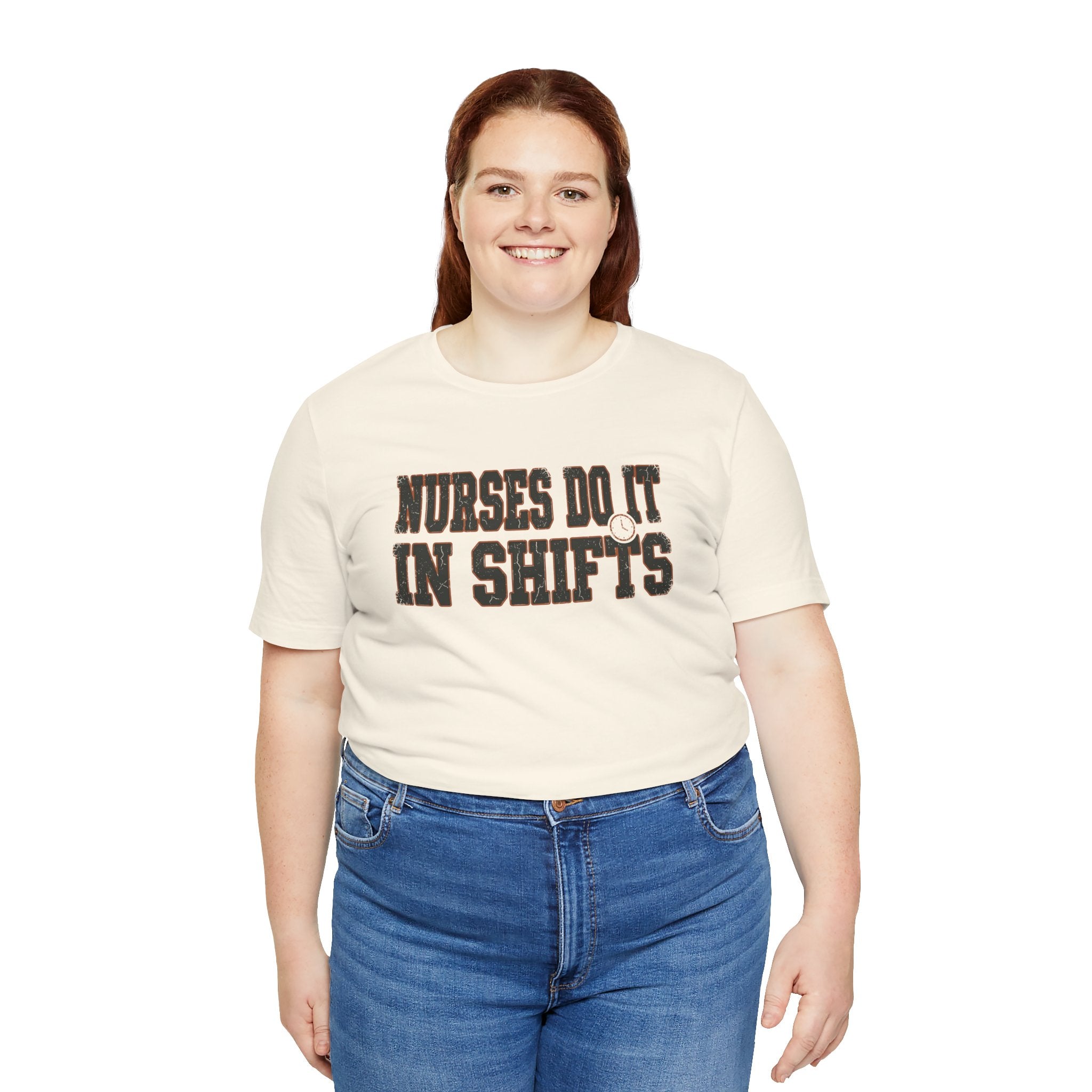Nurses Do It in Shifts | Varsity Nurse T-Shirt
