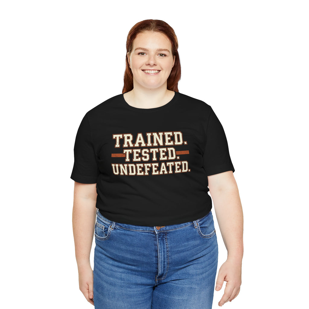 Trained. Tested. Undefeated. | Varsity Nurse T-Shirt