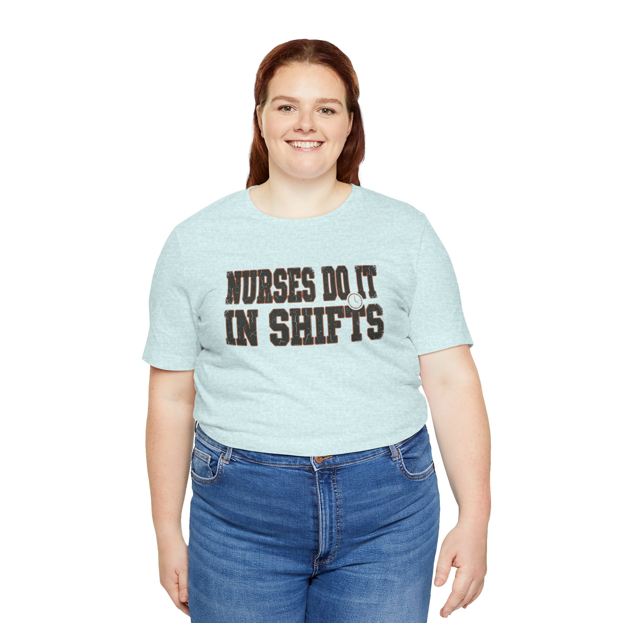 Nurses Do It in Shifts | Varsity Nurse T-Shirt