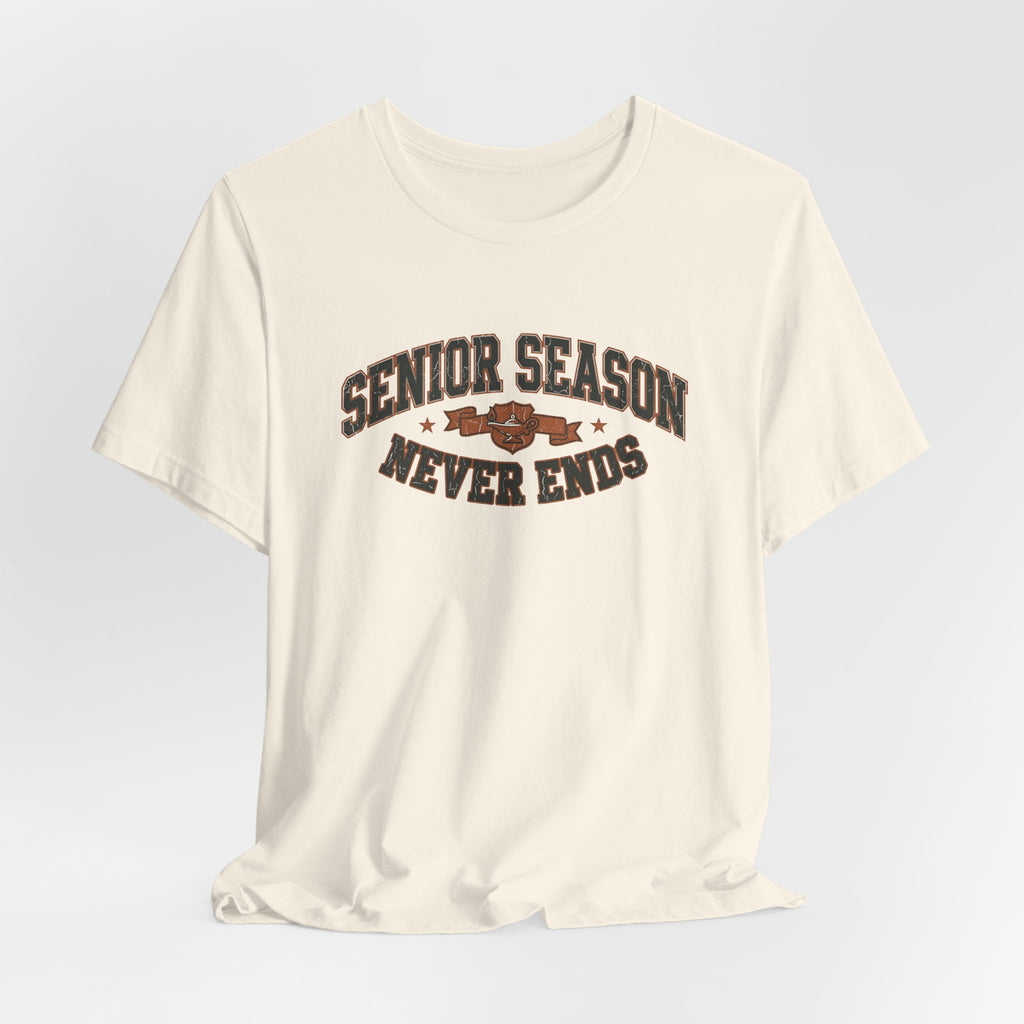 Senior Season Never Ends | Varsity Nurse T-Shirt