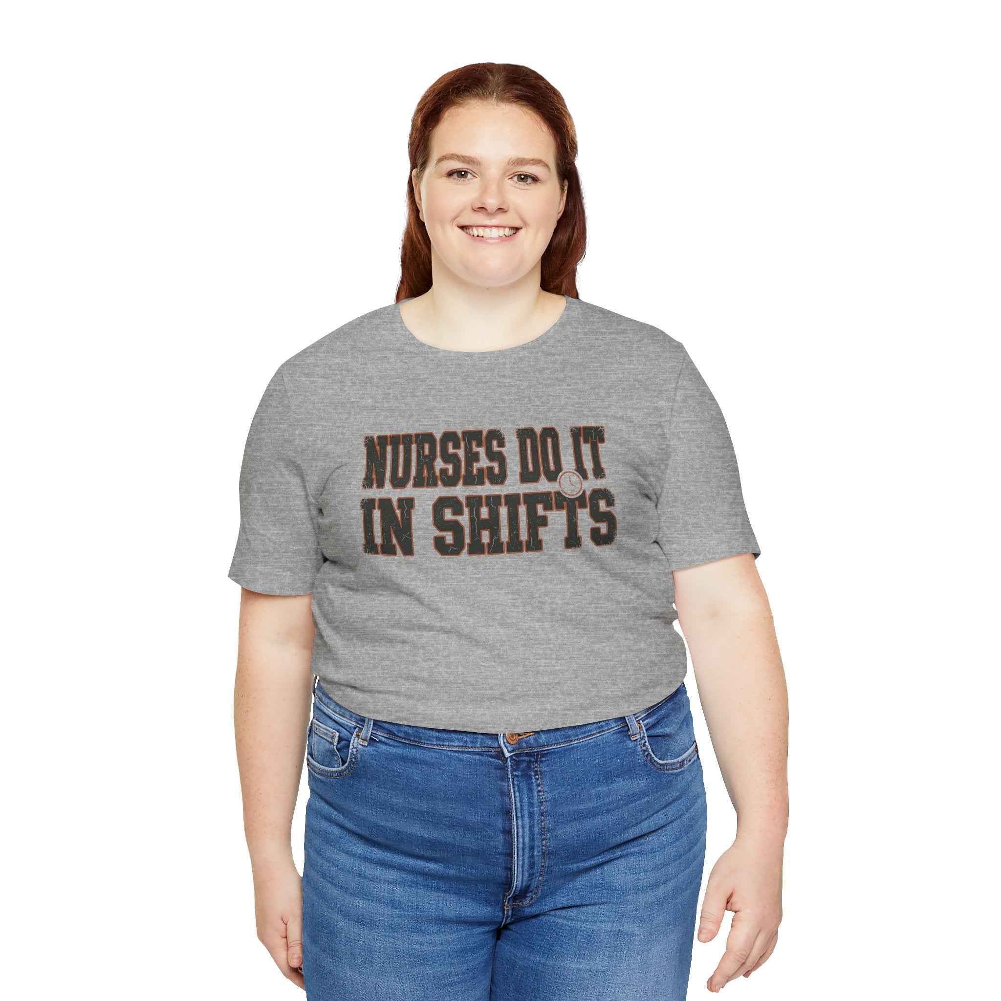 Nurses Do It in Shifts | Varsity Nurse T-Shirt