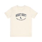 Night Shift When the World Sleeps | Varsity Nurse T-Shirt