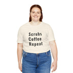 Scrubs Coffee Repeat Tee