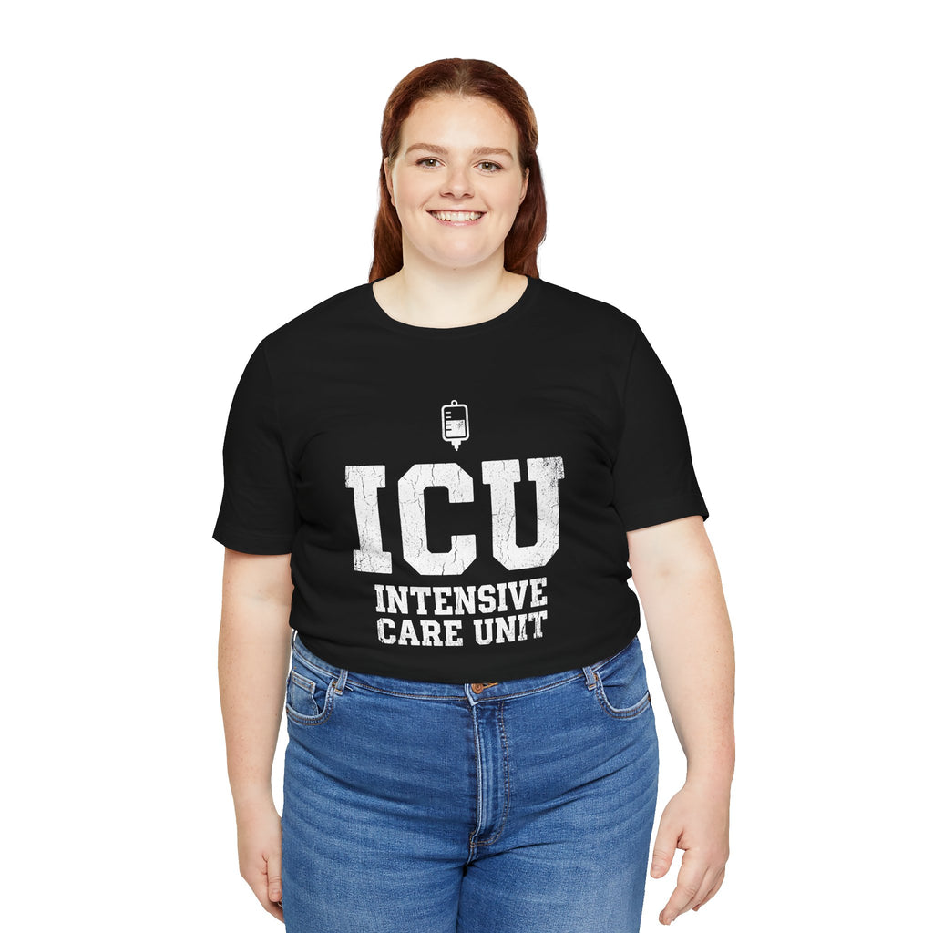 ICU Intensive Care Unit | Varsity Block Nurse T-Shirt