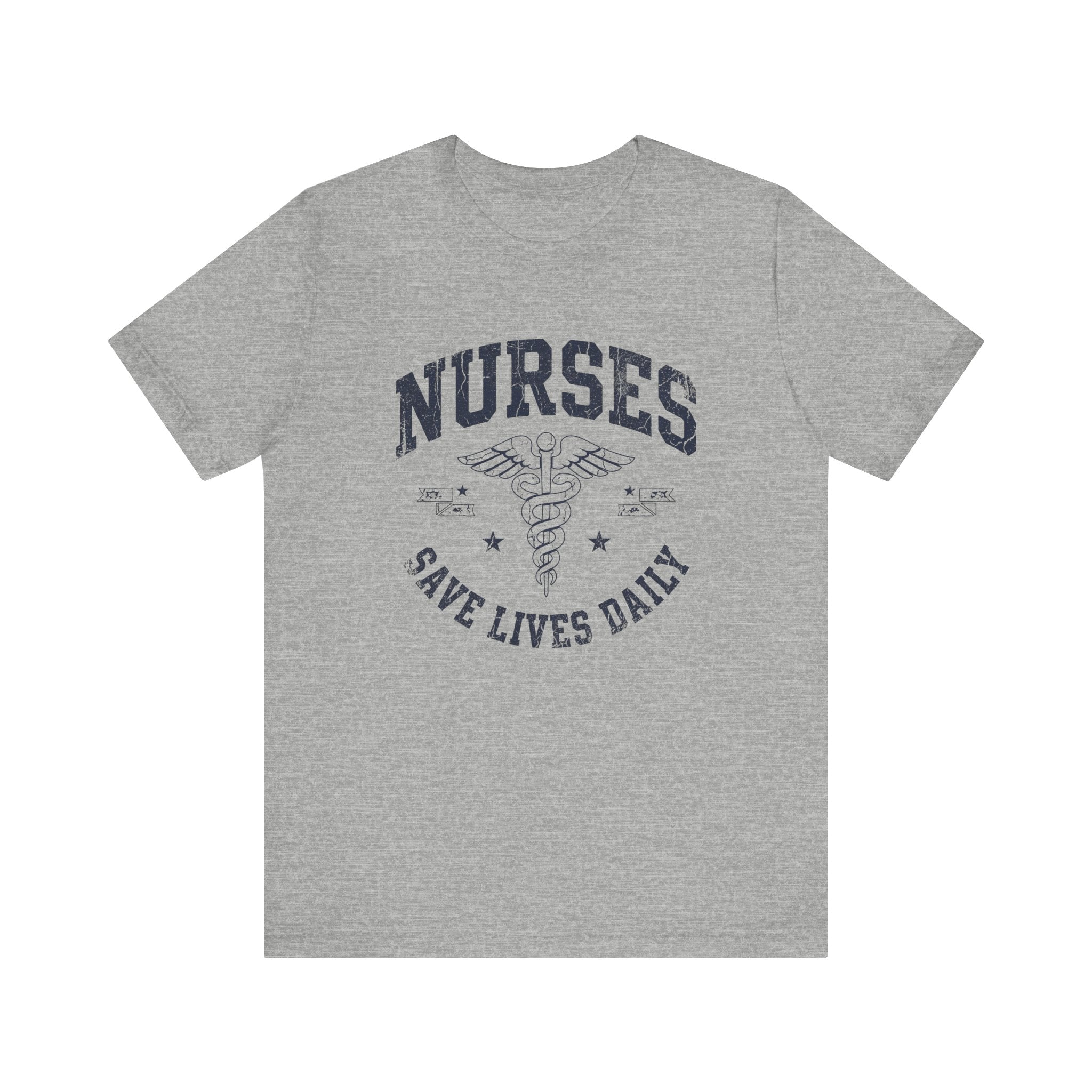NURSES Save Lives Daily | Vintage Varsity Nurse T-Shirt
