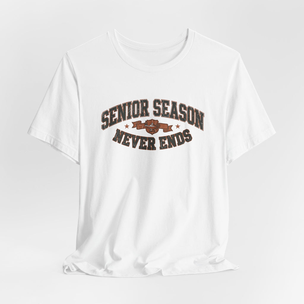 Senior Season Never Ends | Varsity Nurse T-Shirt