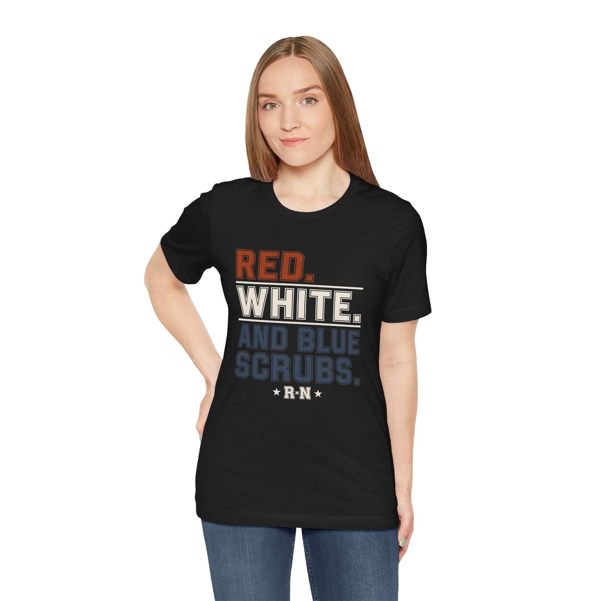 Red. White. And Blue Scrubs. Tee