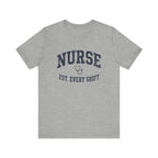 Nurse Est. Every Shift | Vintage Varsity Nurse T-Shirt