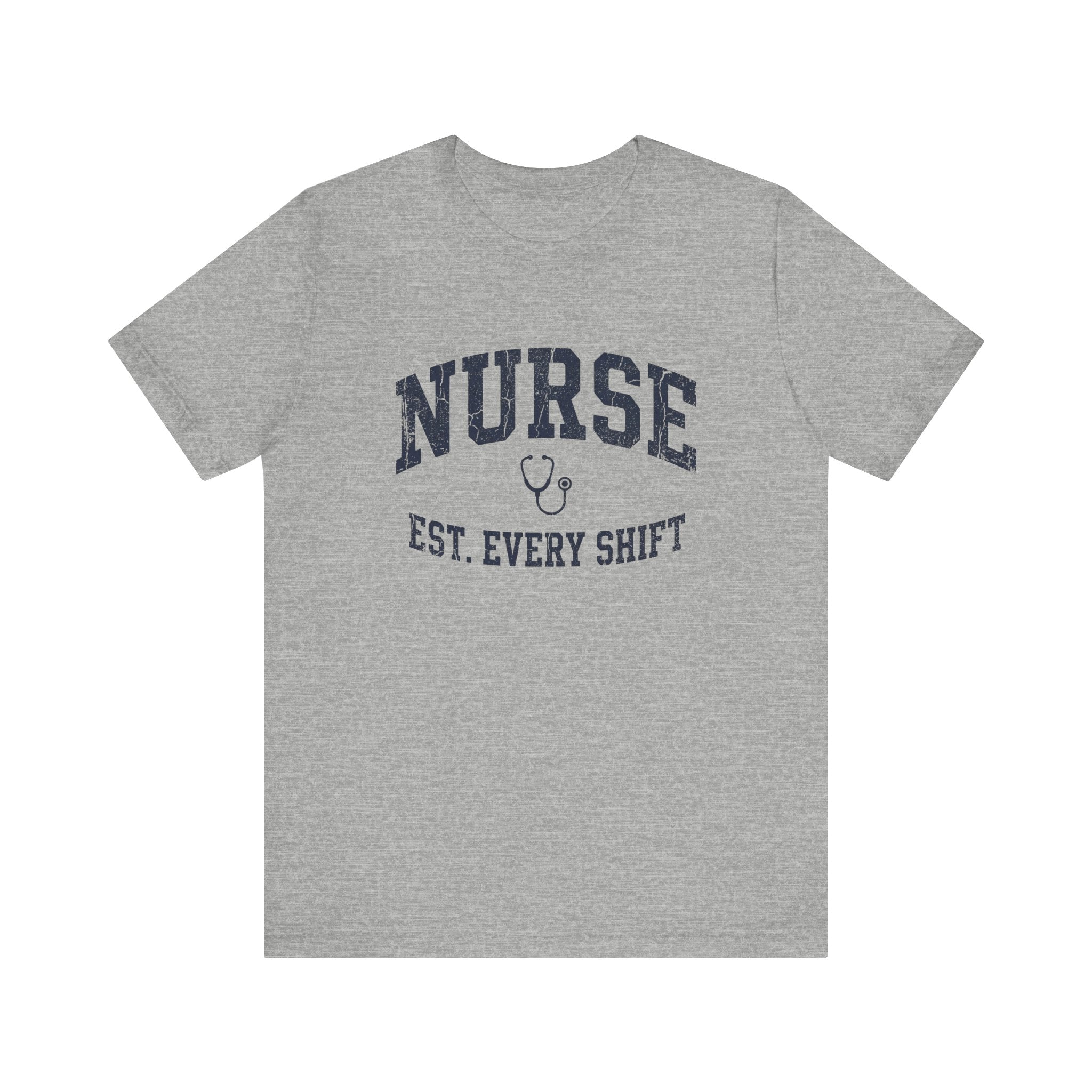 Nurse Est. Every Shift | Vintage Varsity Nurse T-Shirt