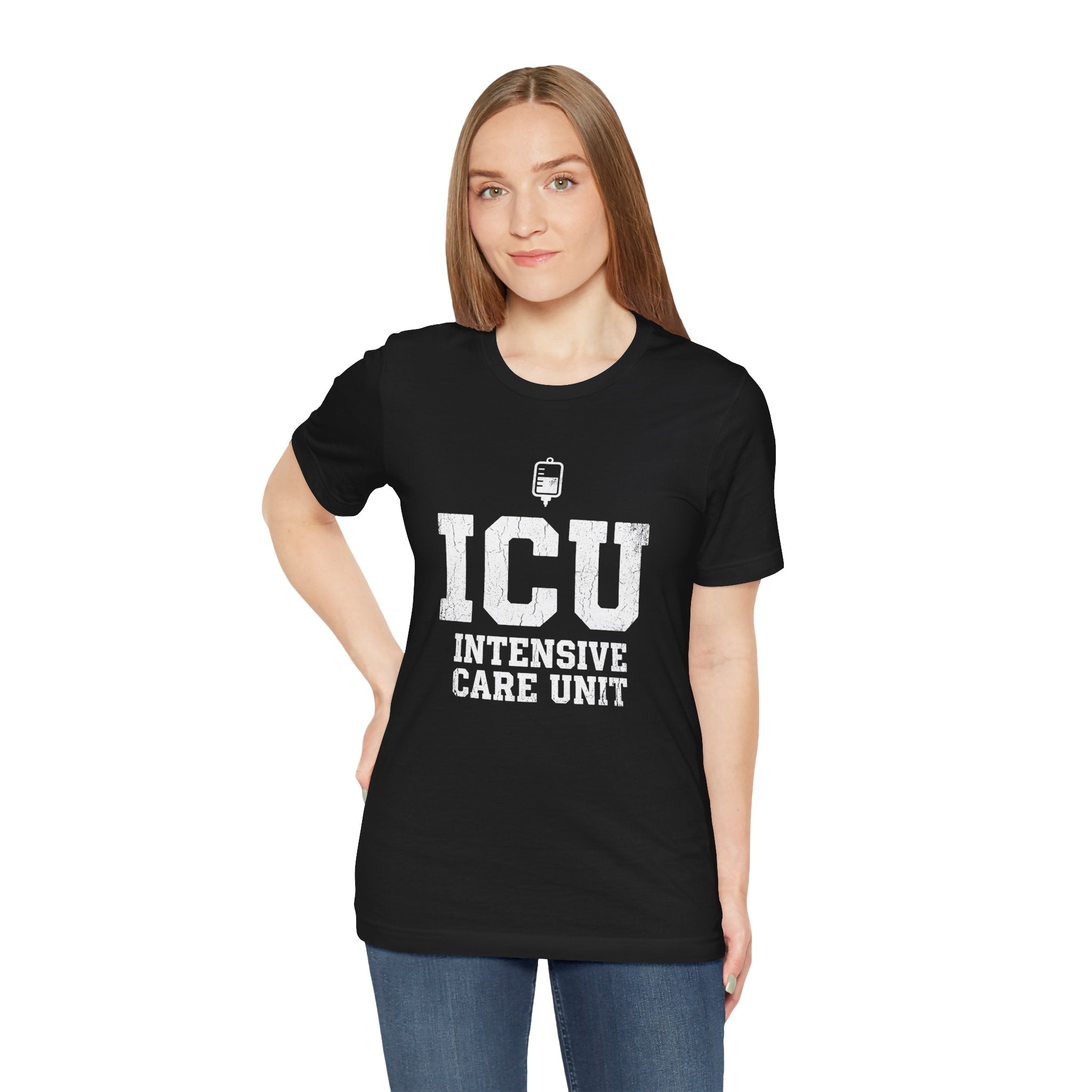 ICU Intensive Care Unit | Varsity Block Nurse T-Shirt