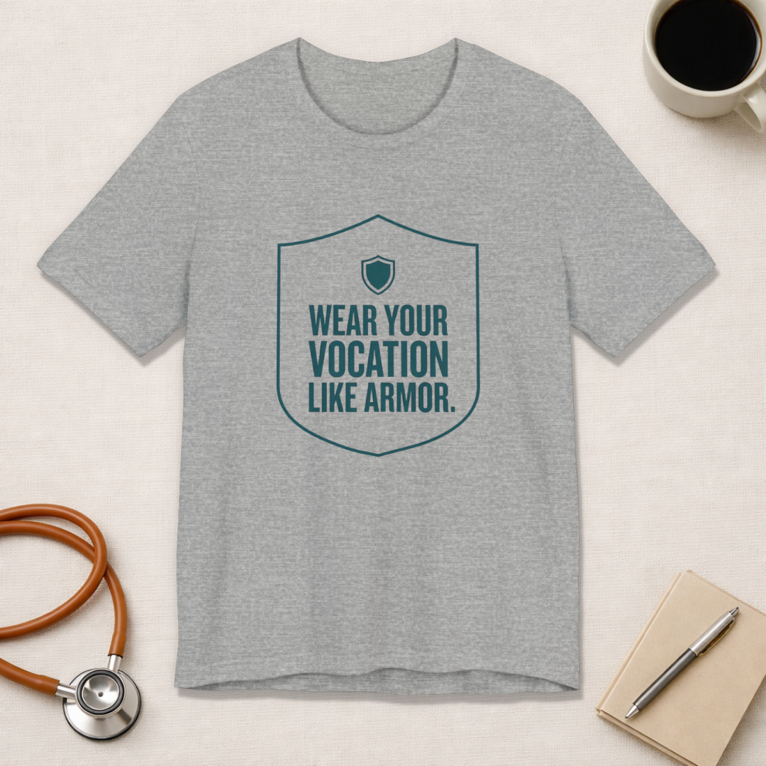 Wear Your Vocation Like Armor | Empowering Nurse T-Shirt