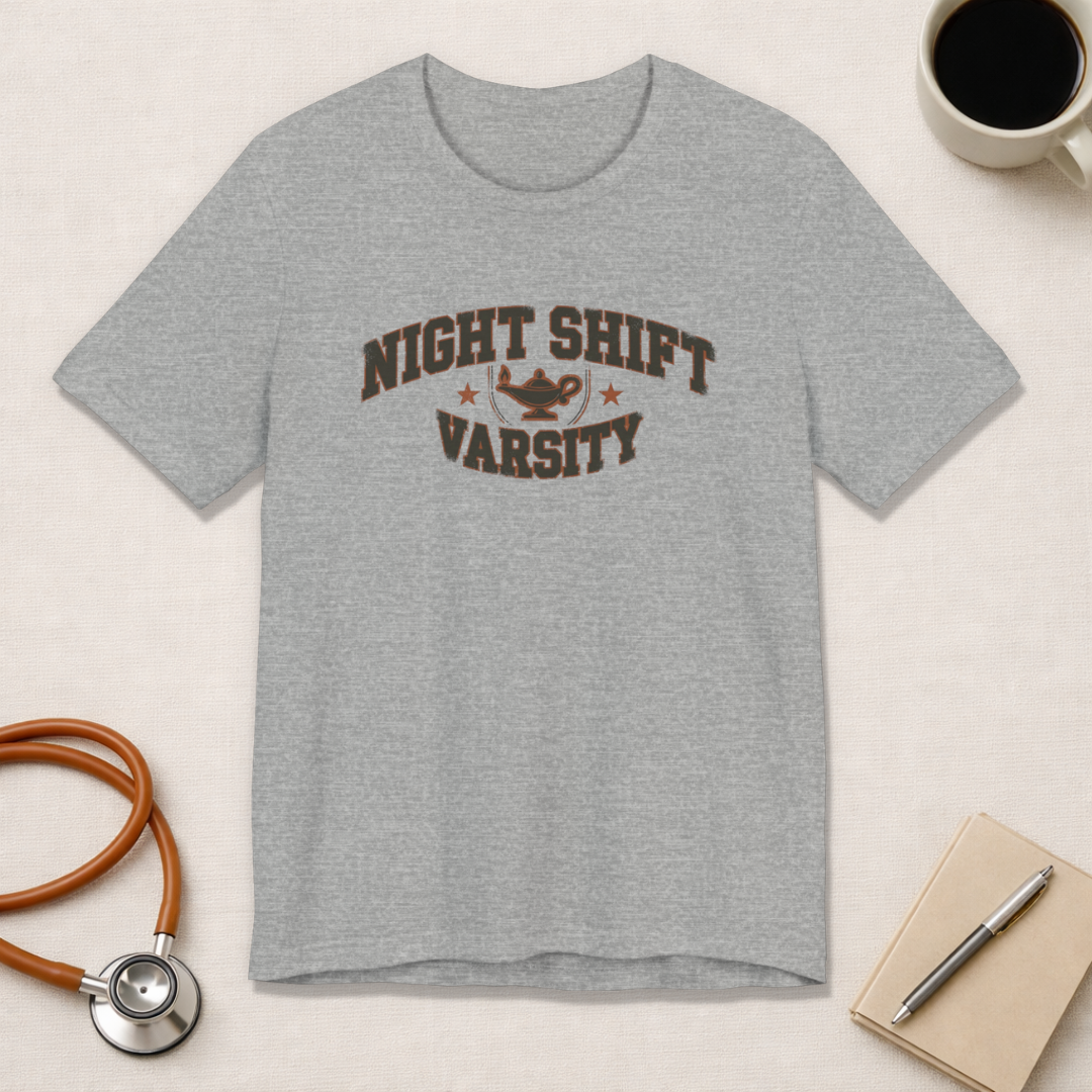 Night Shift Varsity | Vintage Varsity Nurse T-Shirt