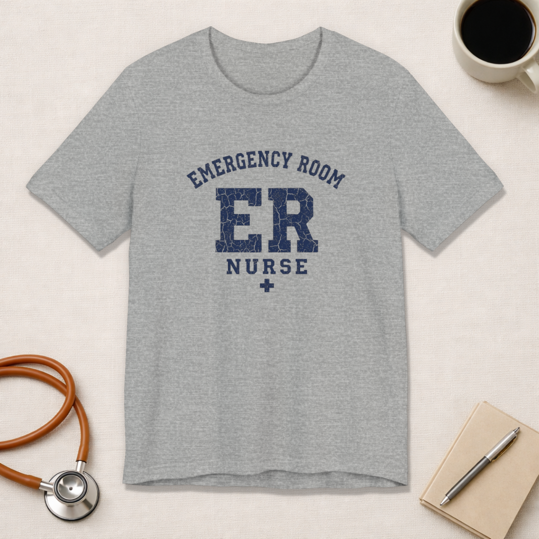 ER Emergency Room Nurse | Varsity Arc T-Shirt