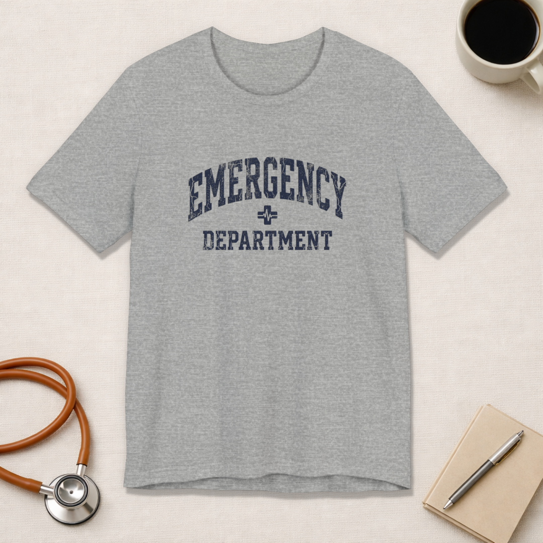 Emergency Department | Varsity Arc Nurse T-Shirt