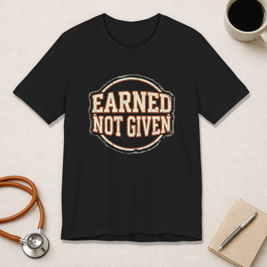 Earned Not Given | Varsity Nurse T-Shirt