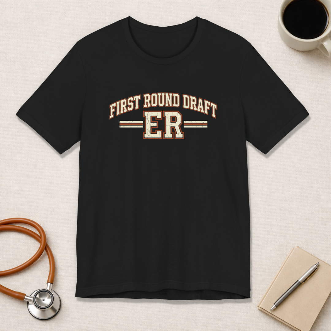 First Round Draft: ER | Varsity Nurse T-Shirt